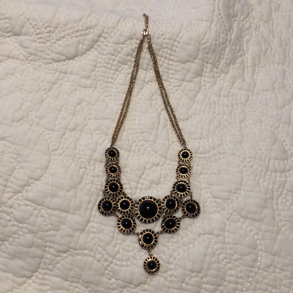 Forever 21 Black and Gold Statement Necklace - Picture 3 of 3